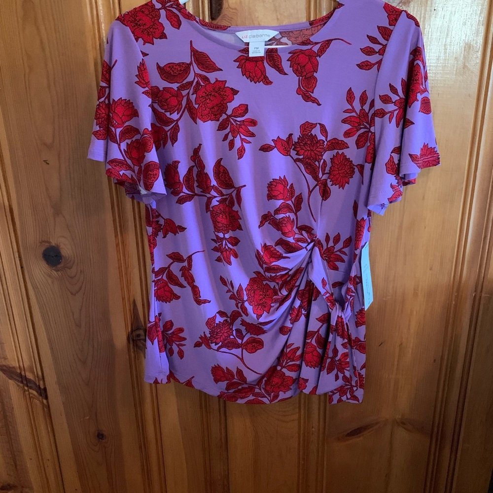 Liz Claiborne Lavender with Crimson Floral Design
